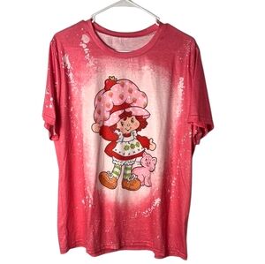 Strawberry Shortcake Retro Pink Graphic Tee XXL EUC